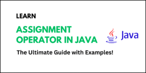Assignment operator in Java with ultimate examples.