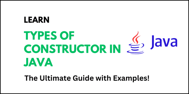 Types of constructor in Java