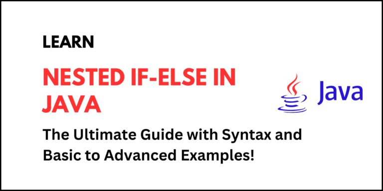 Nested if-else in Java