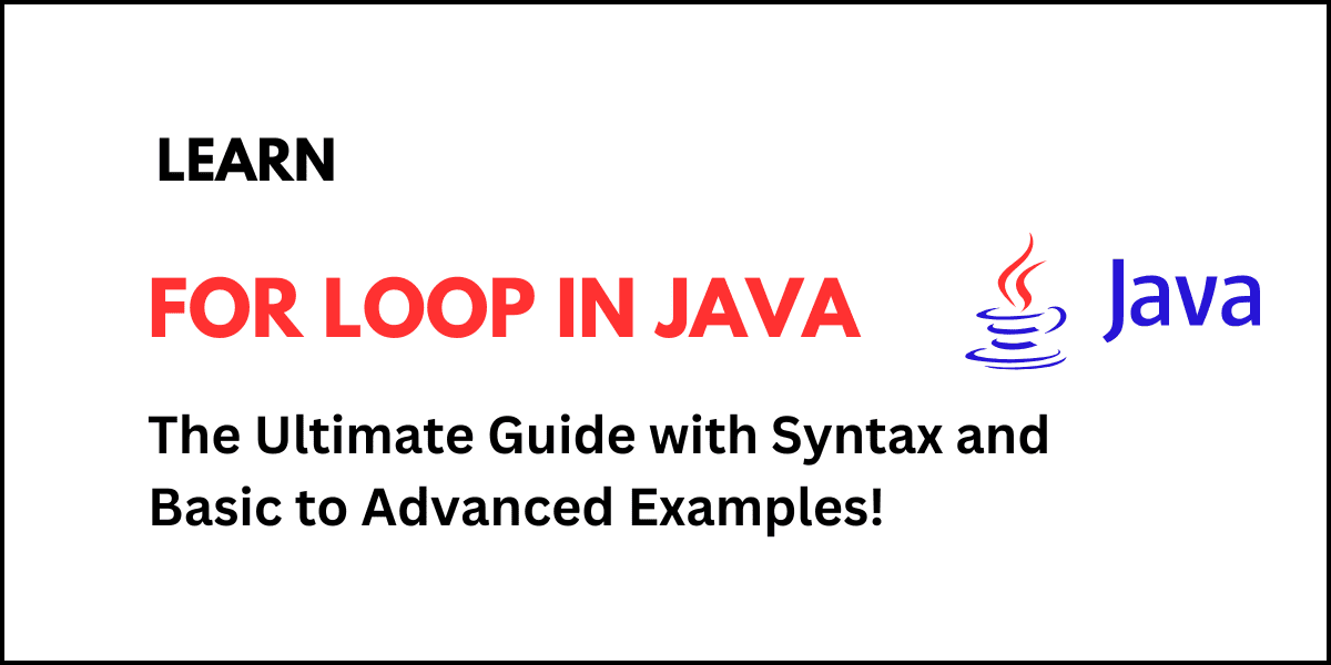 Java for loop