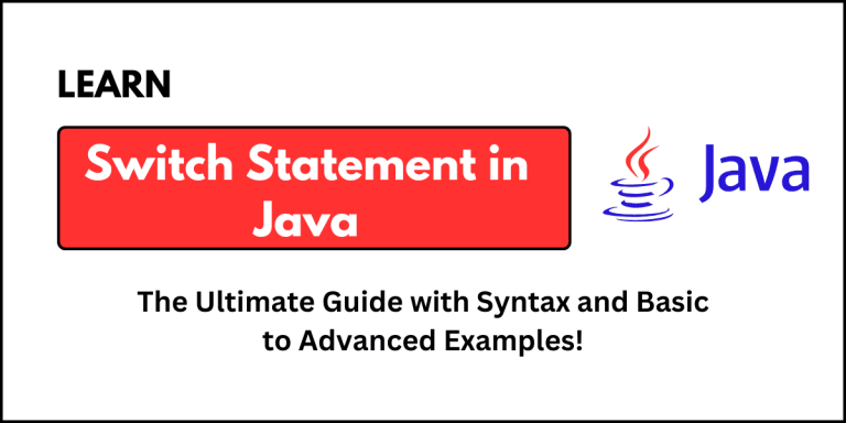 Switch statement in Java